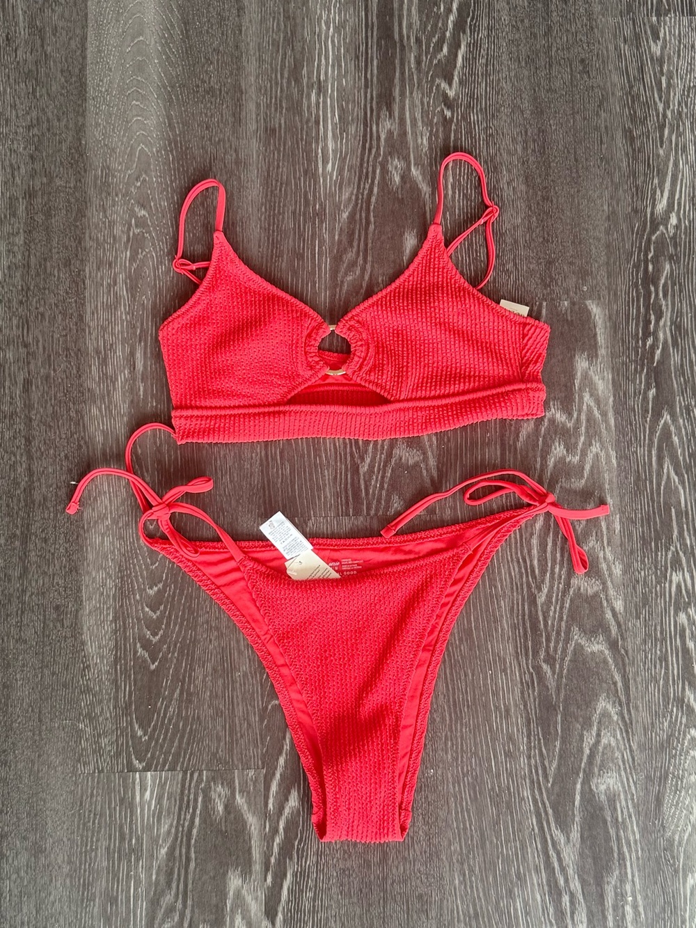 Aerie orange red bikini